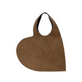 Brown Calf Leather Top-handle Clutch