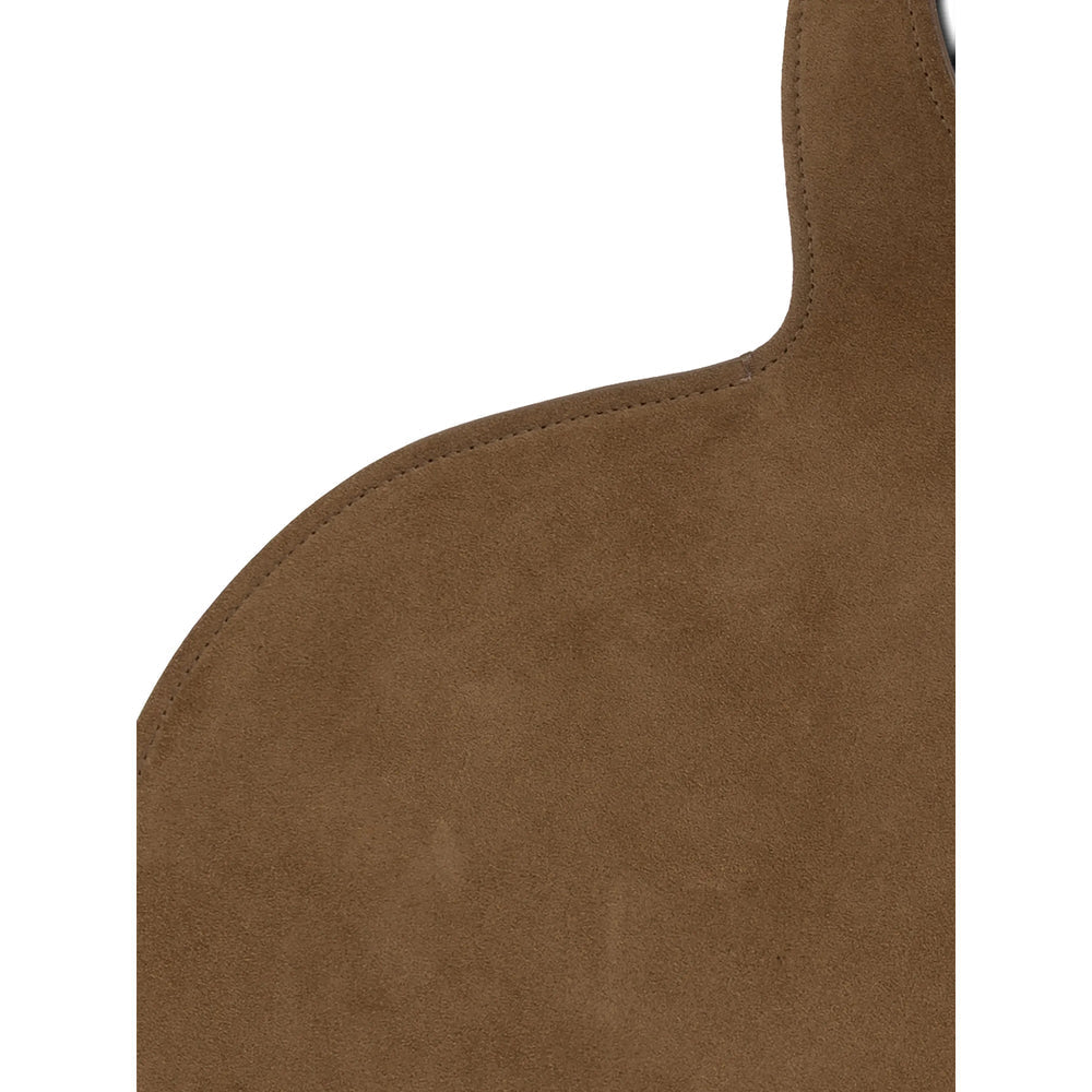 Brown Calf Leather Top-handle Clutch