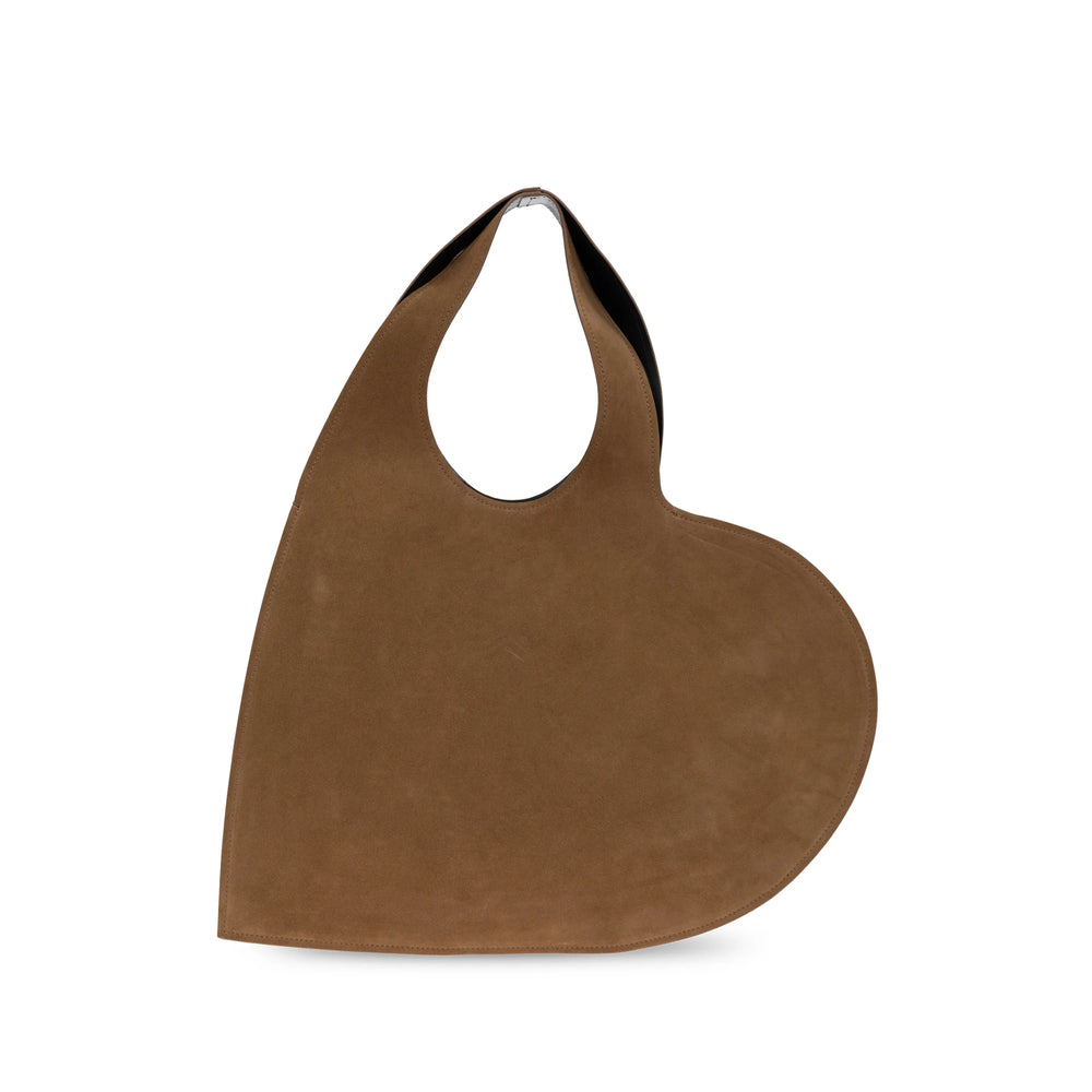 Brown Calf Leather Top-handle Clutch