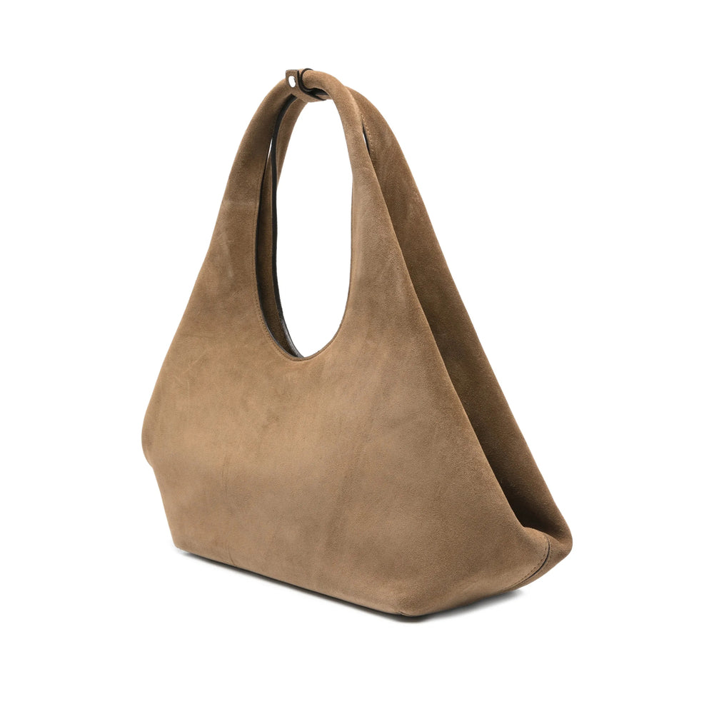 Calf Suede Top Handle Tote Bag