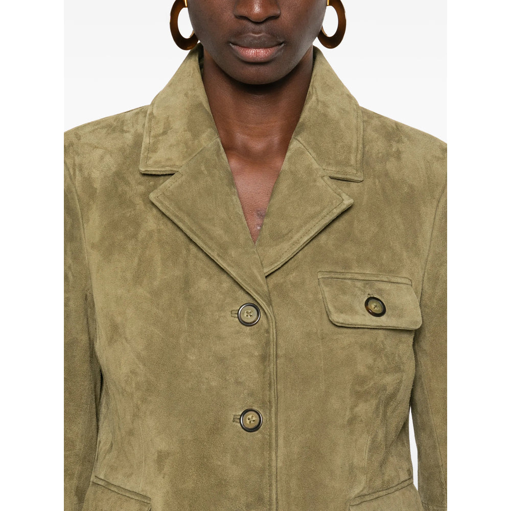 Goat Suede Button Jacket