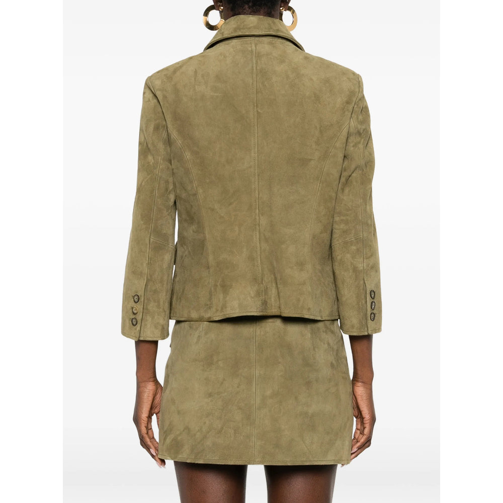 Goat Suede Button Jacket