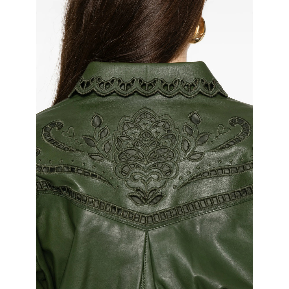 Delicate Green Embroidered Blouse