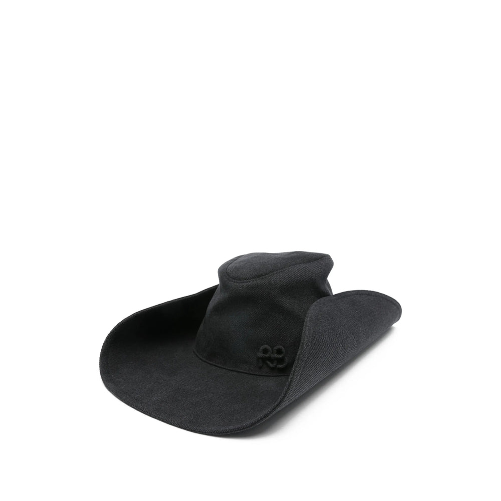 Cotton Wide-brimmed Crown Hat