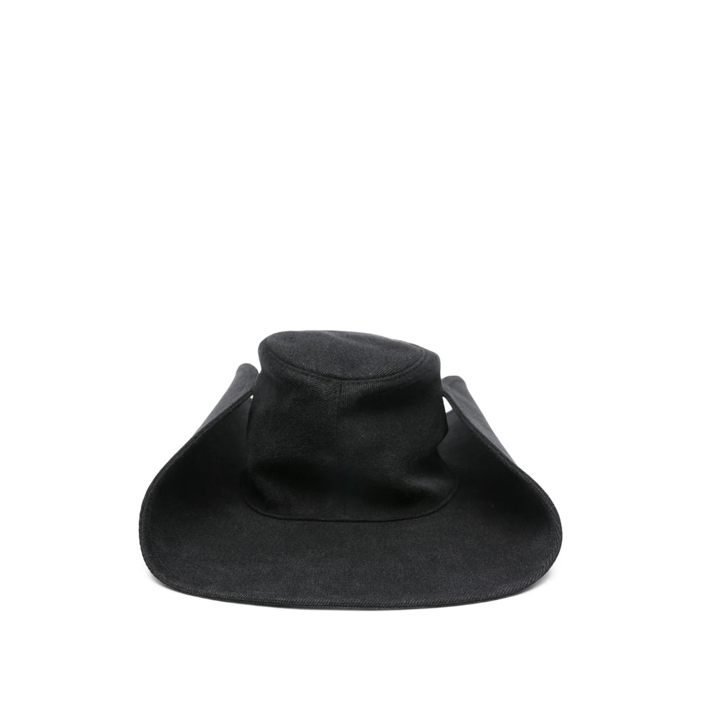 Cotton Wide-brimmed Crown Hat
