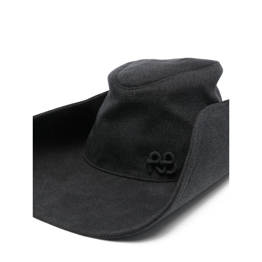 Cotton Wide-brimmed Crown Hat