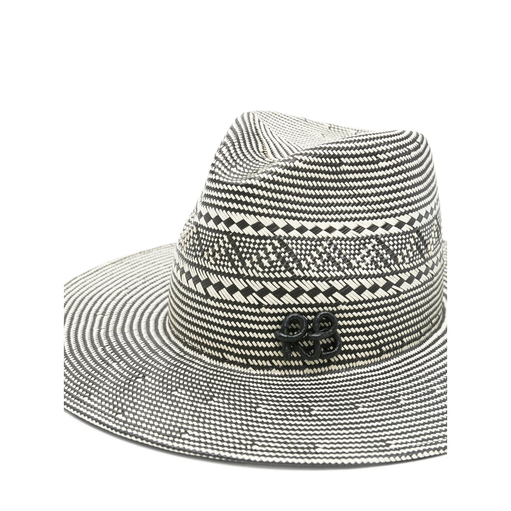 White Black Pattern Sun Hat