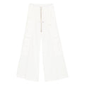 White Streamlined Drawstring Pant