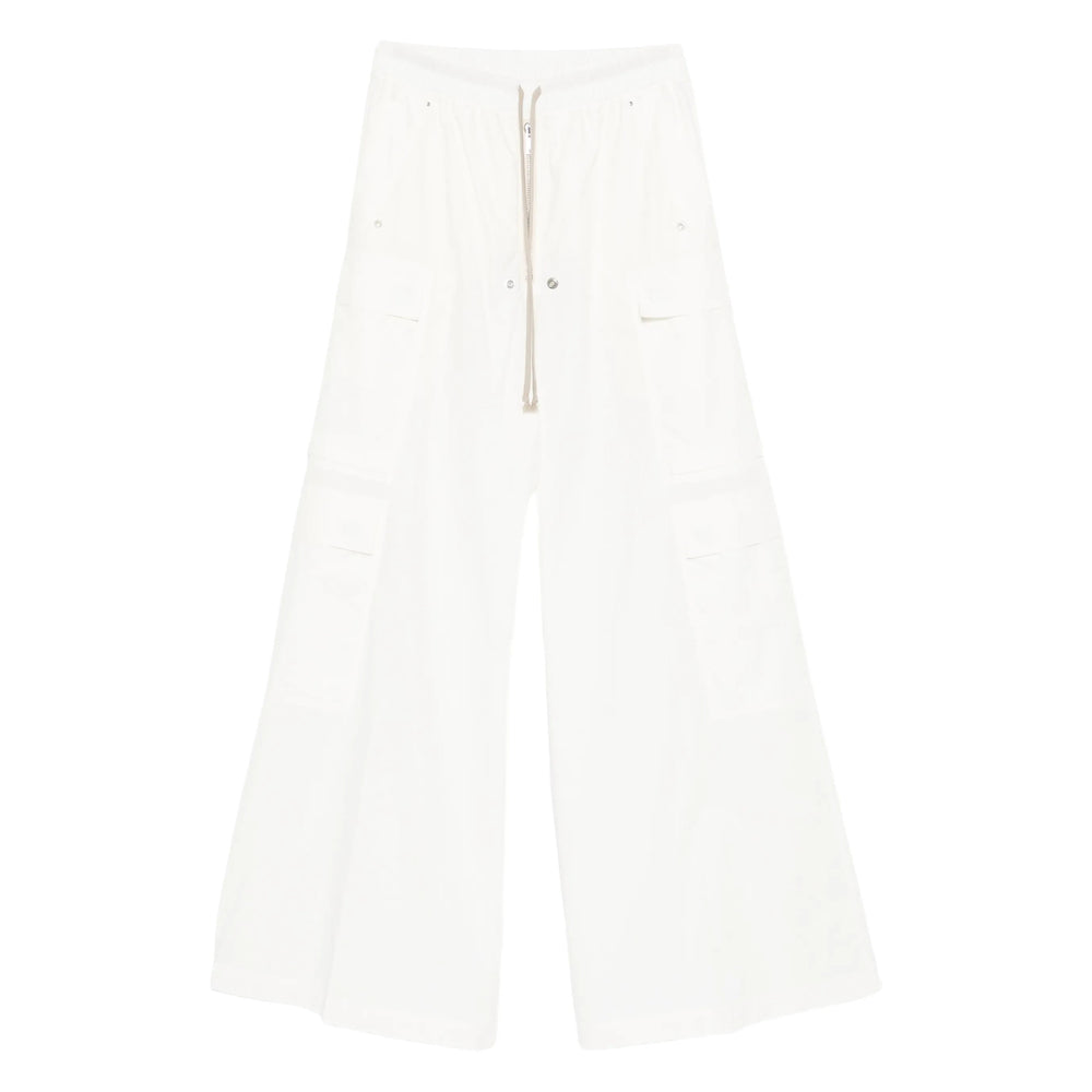 White Streamlined Drawstring Pant