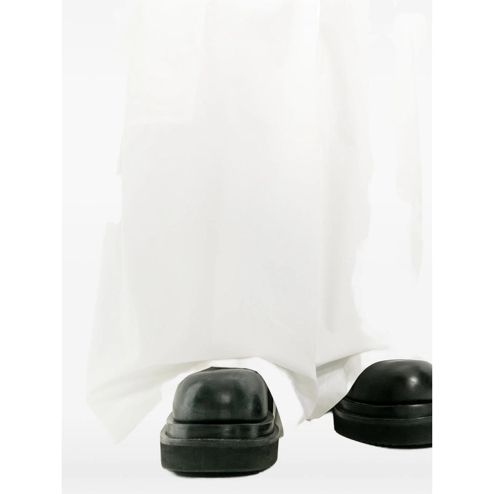 White Streamlined Drawstring Pant