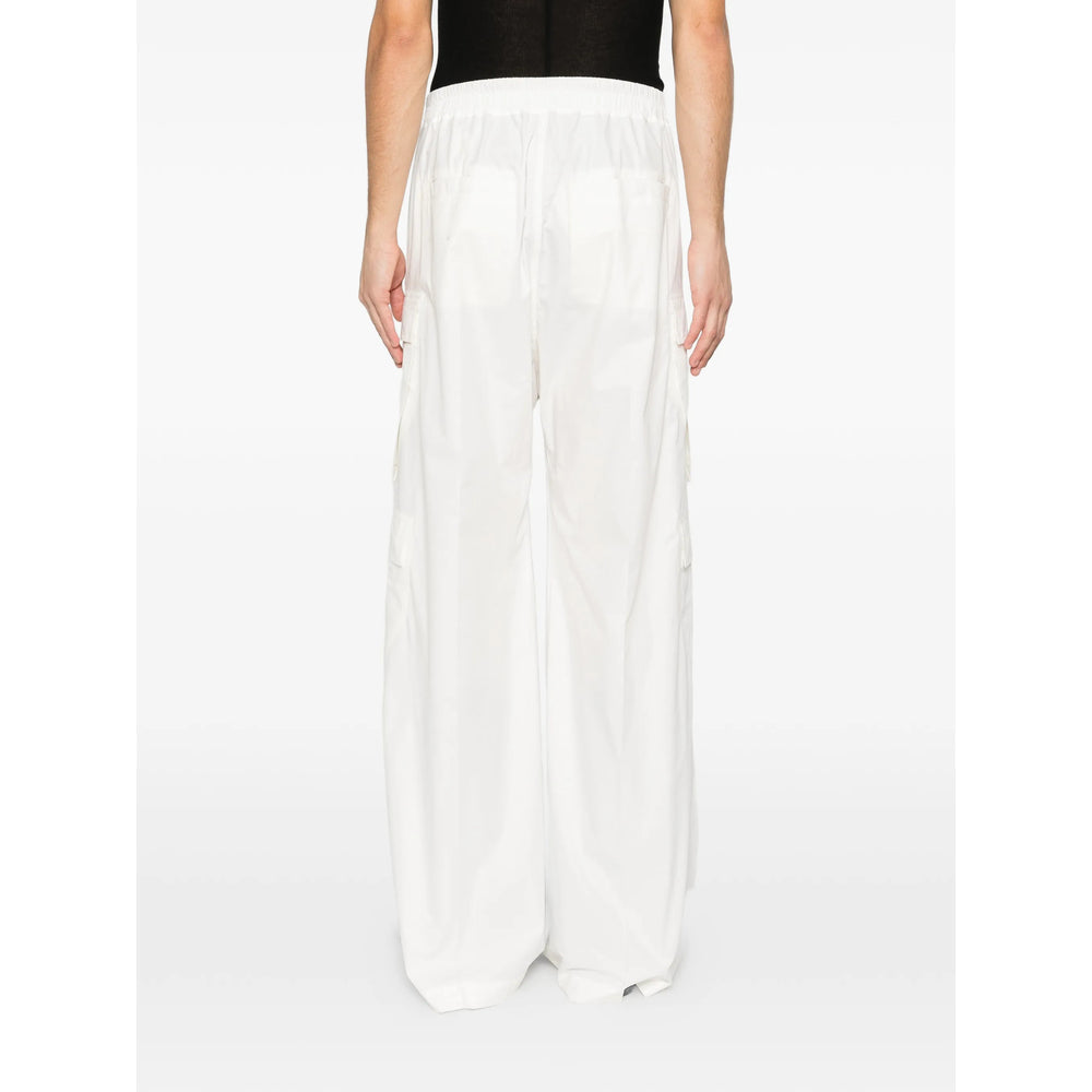 White Streamlined Drawstring Pant