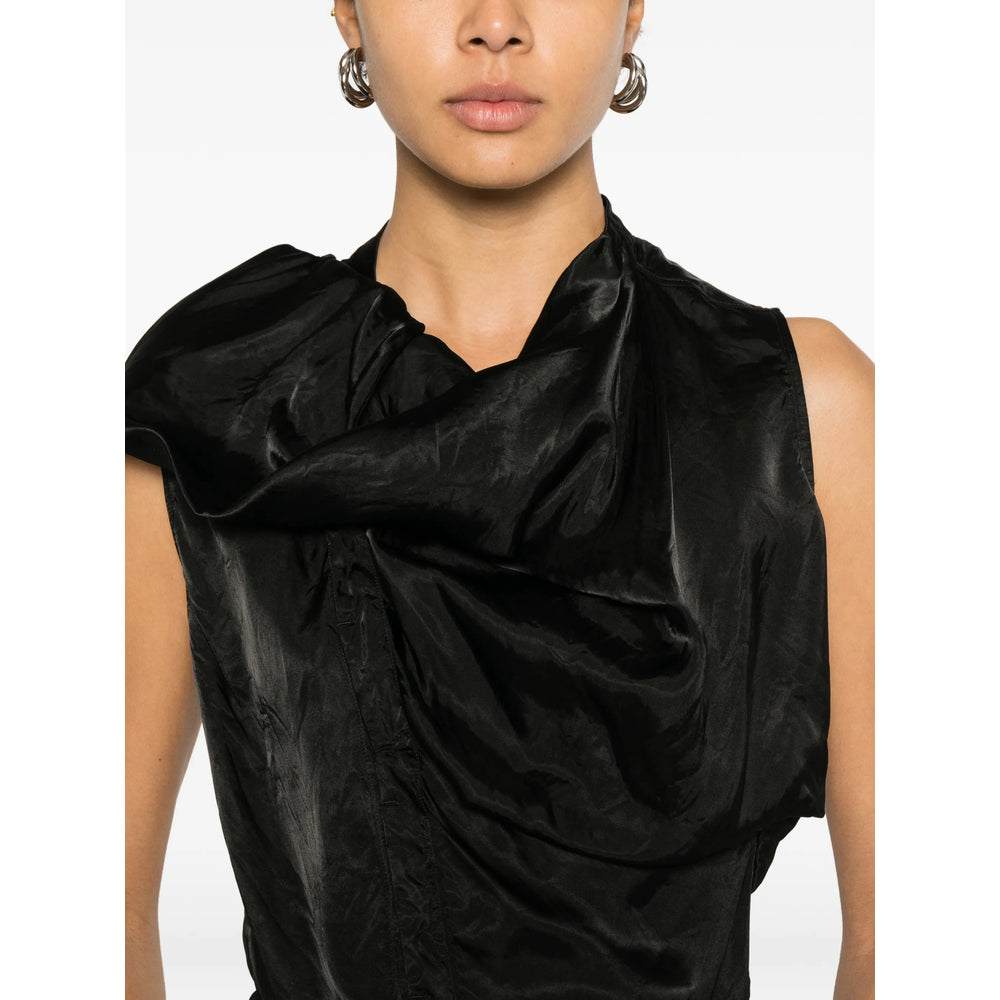 Asymmetrical Cupro Top