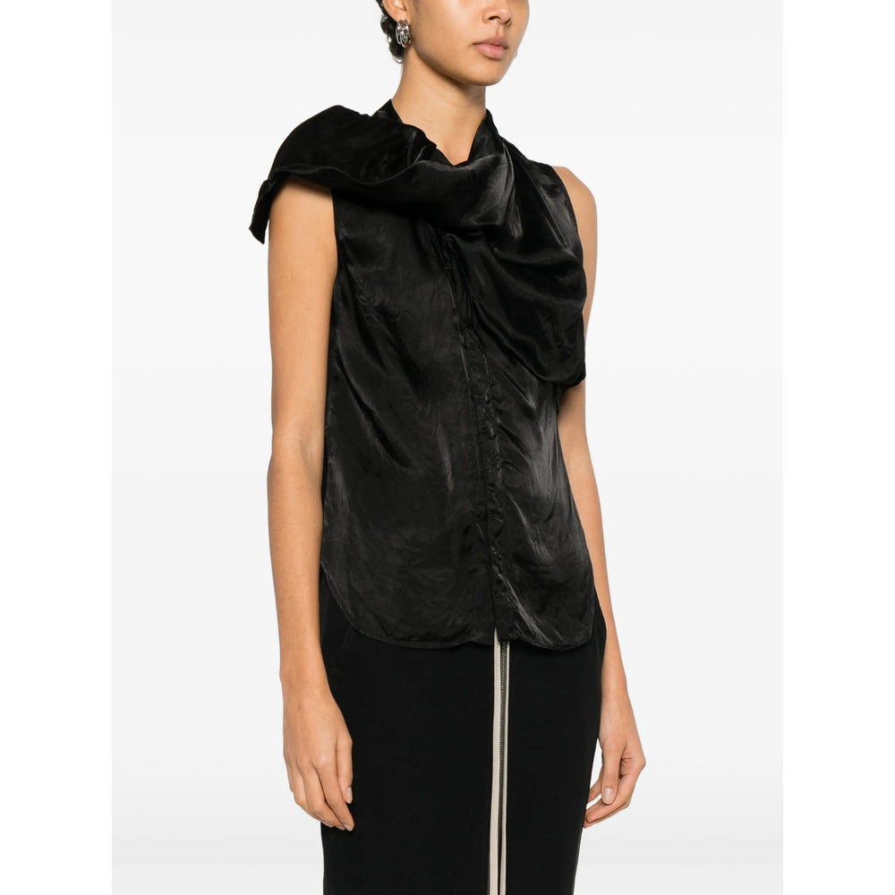 Asymmetrical Cupro Top