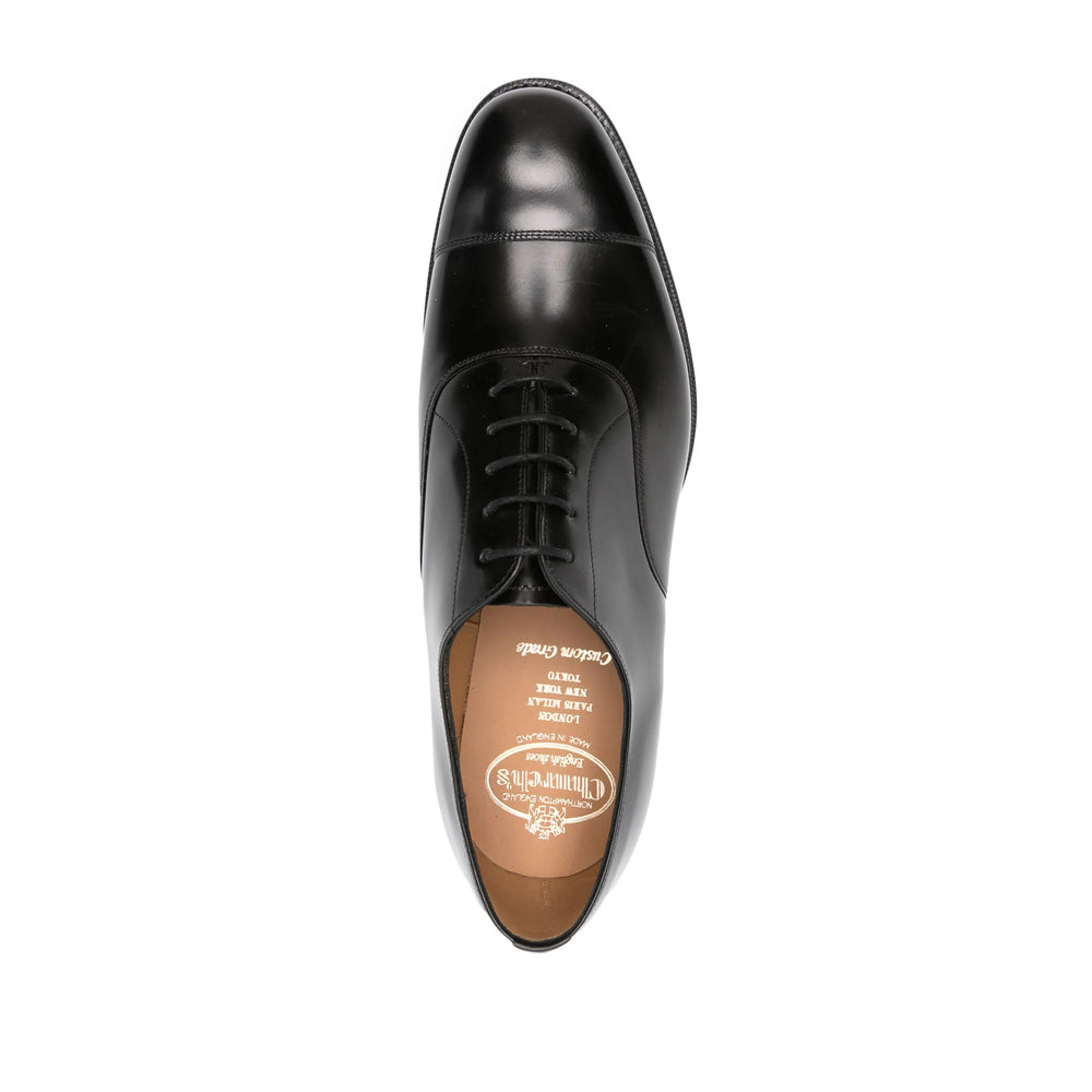 Black Calf Leather Lace-up Oxford