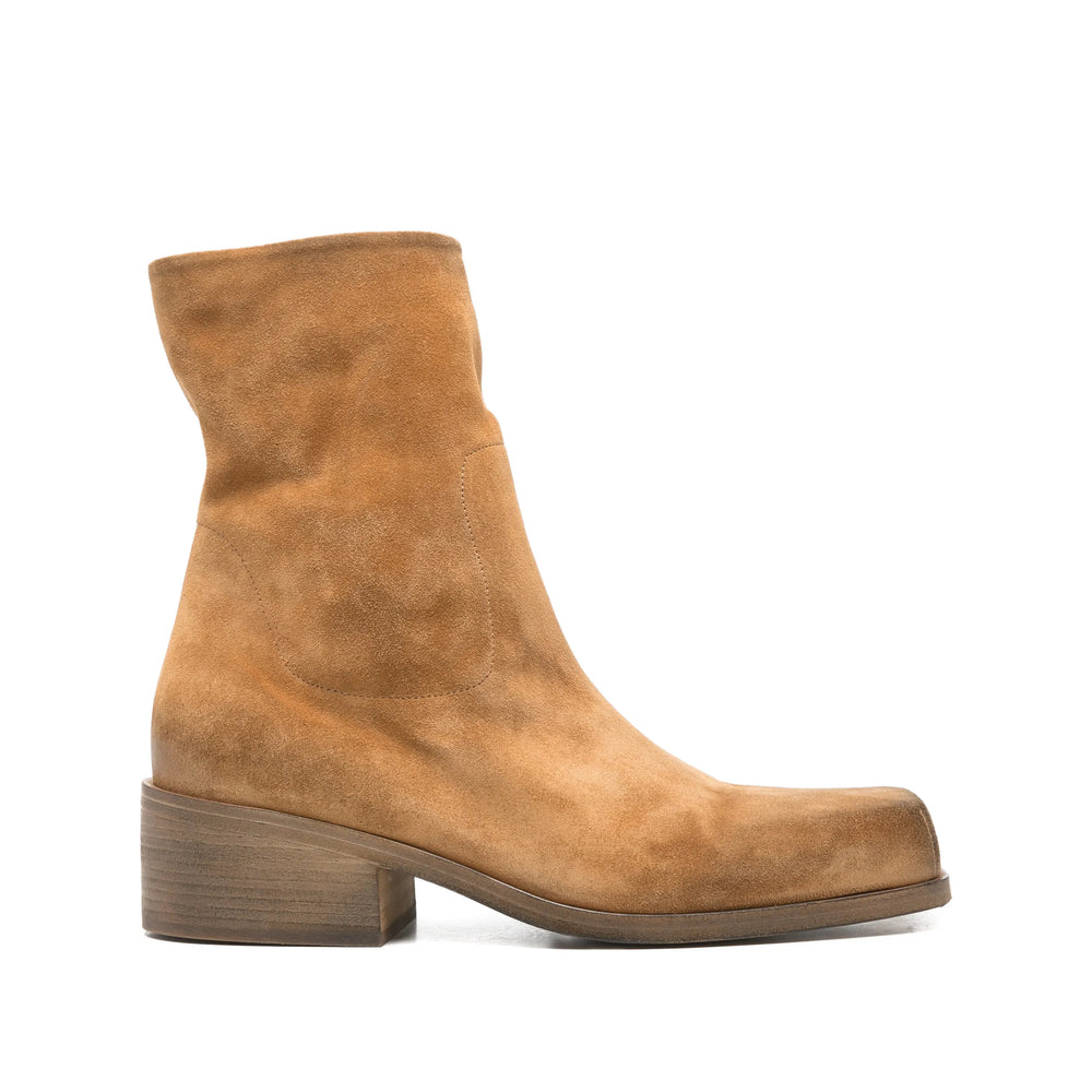 Brown Calf Square Toe Sandal