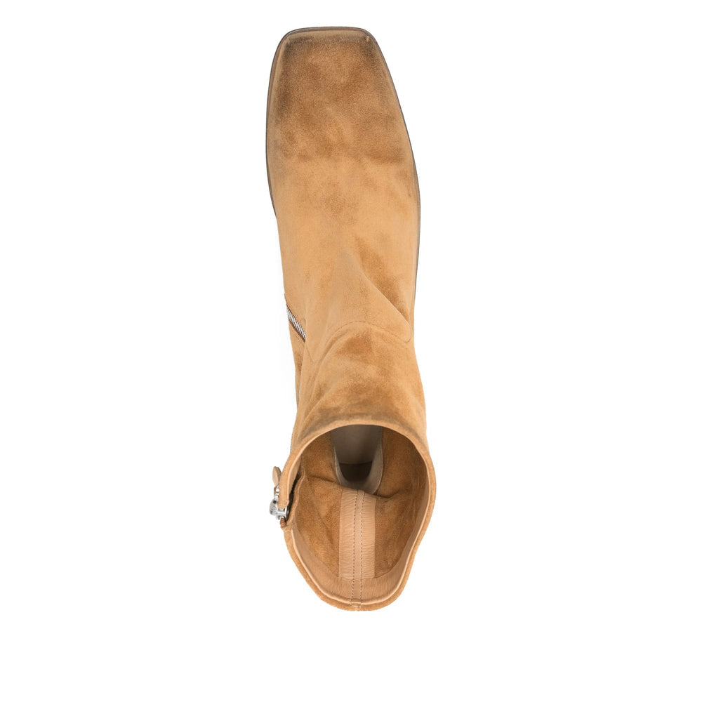 Brown Calf Square Toe Sandal