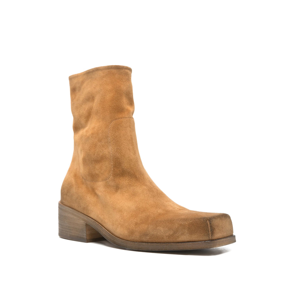 Brown Calf Square Toe Sandal