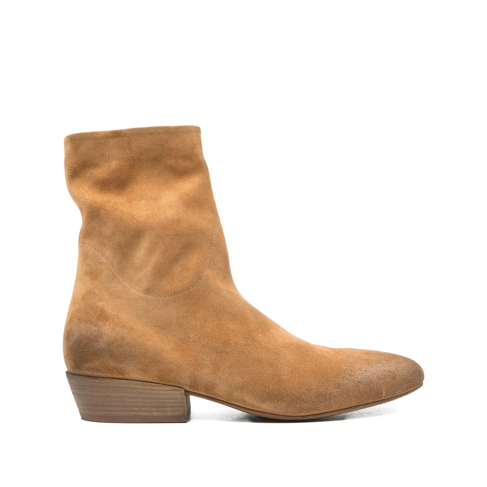 Low Block Calf Leather Shoe