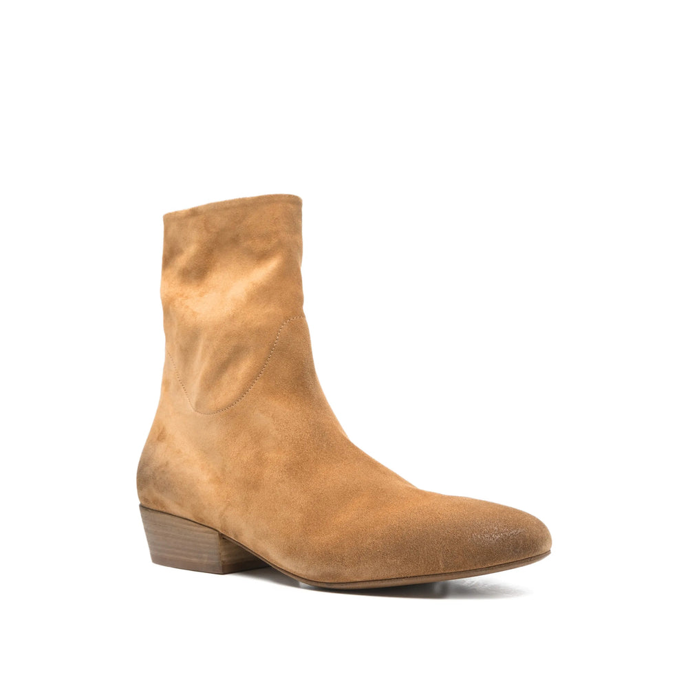Low Block Calf Leather Shoe