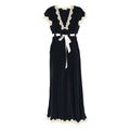 Silk Lace Tie Front Top