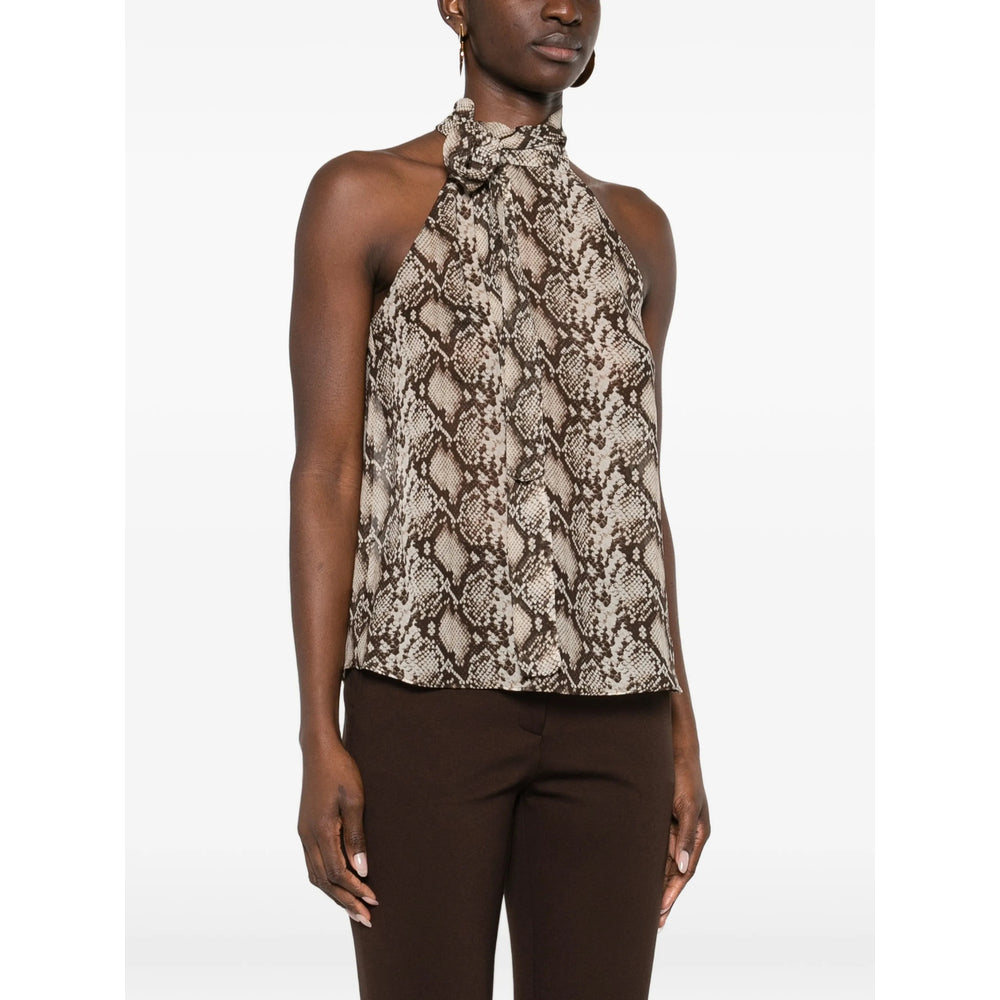 Brown Snake Silk Halter