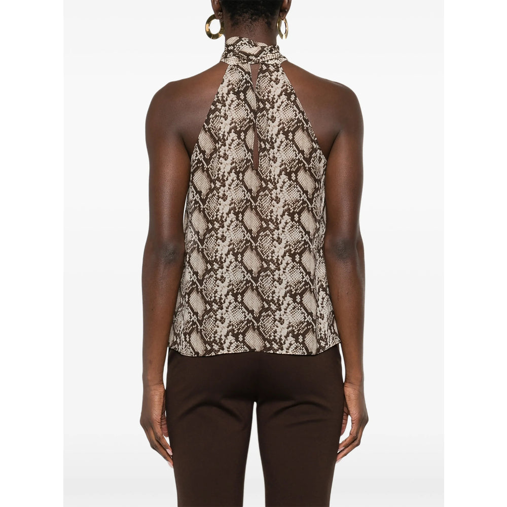 Brown Snake Silk Halter