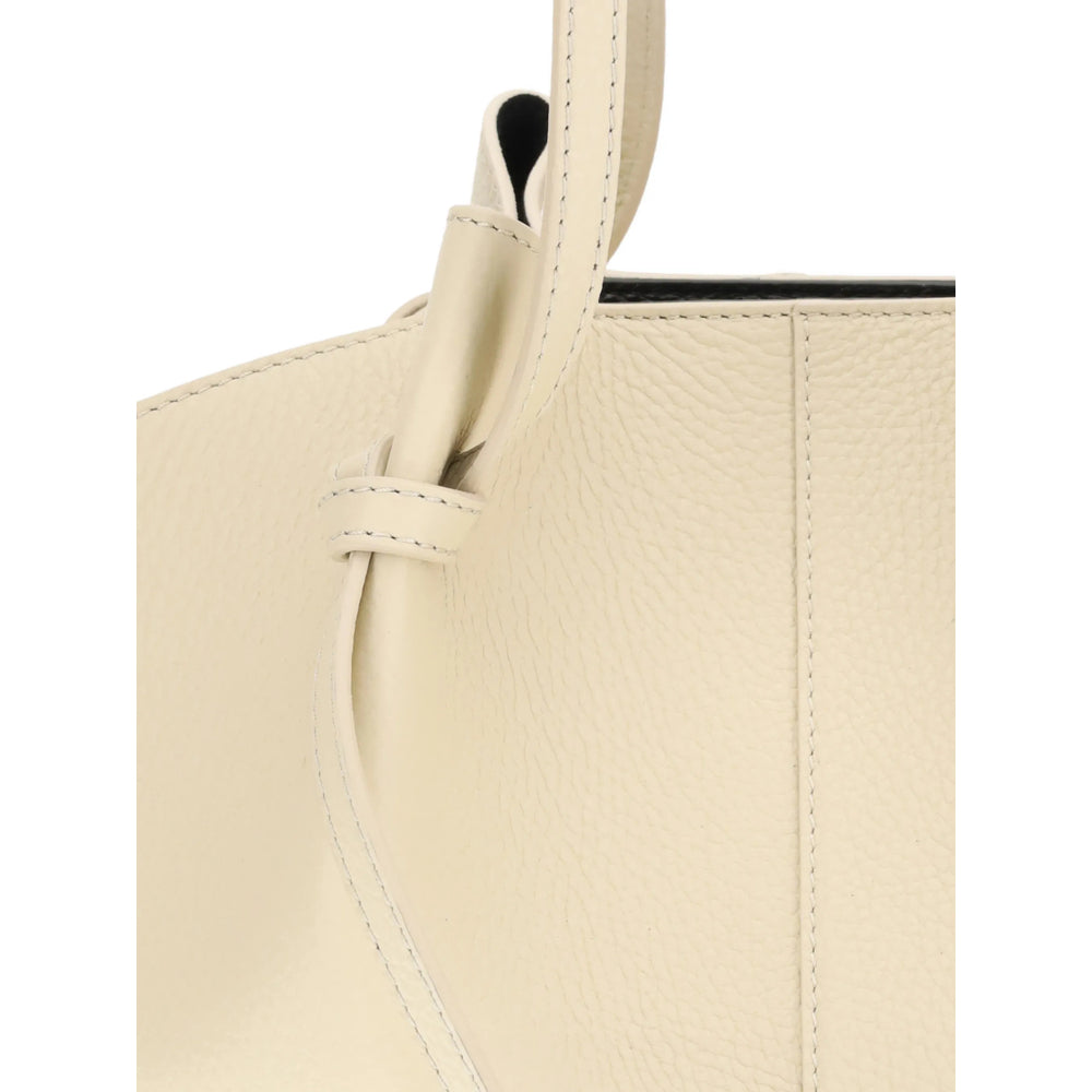 Cream Leather Strap Buckle