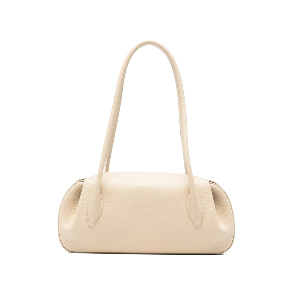 Soft Beige Pebble Grain Leather Tote