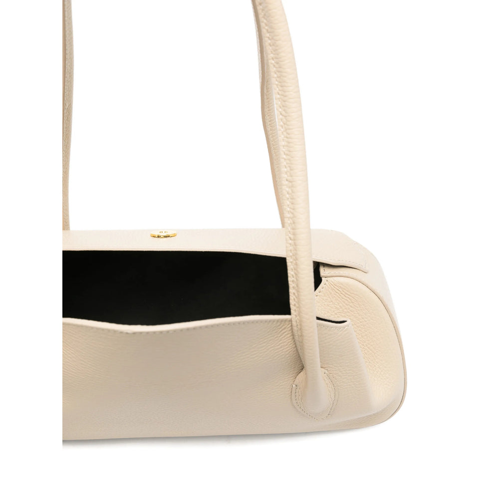 Soft Beige Pebble Grain Leather Tote
