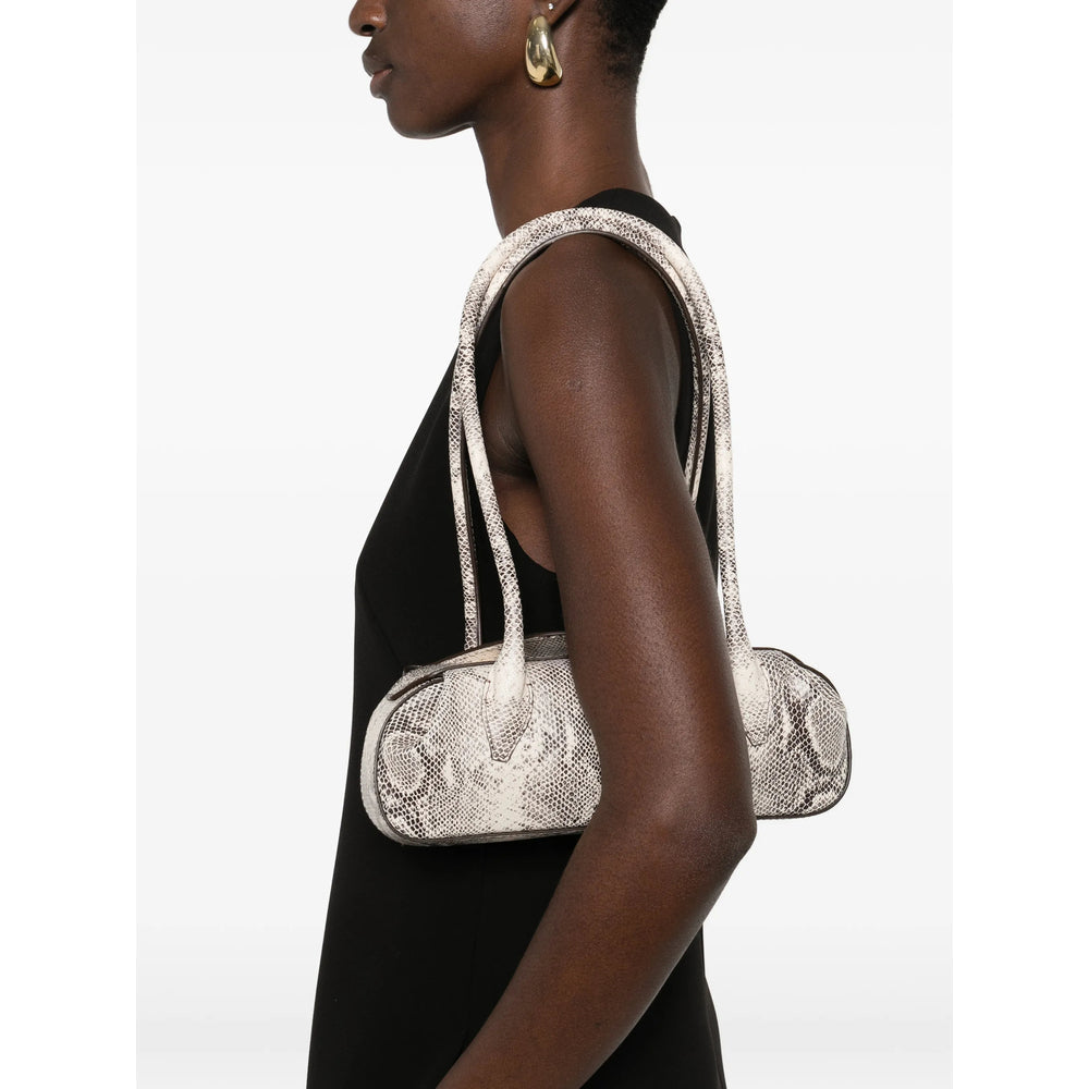Ash Snakeskin Storage Tote