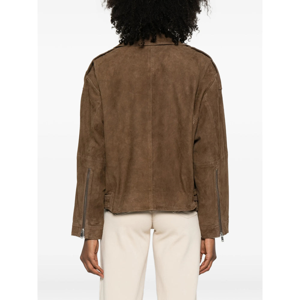 Suede Coat With Belted Waist