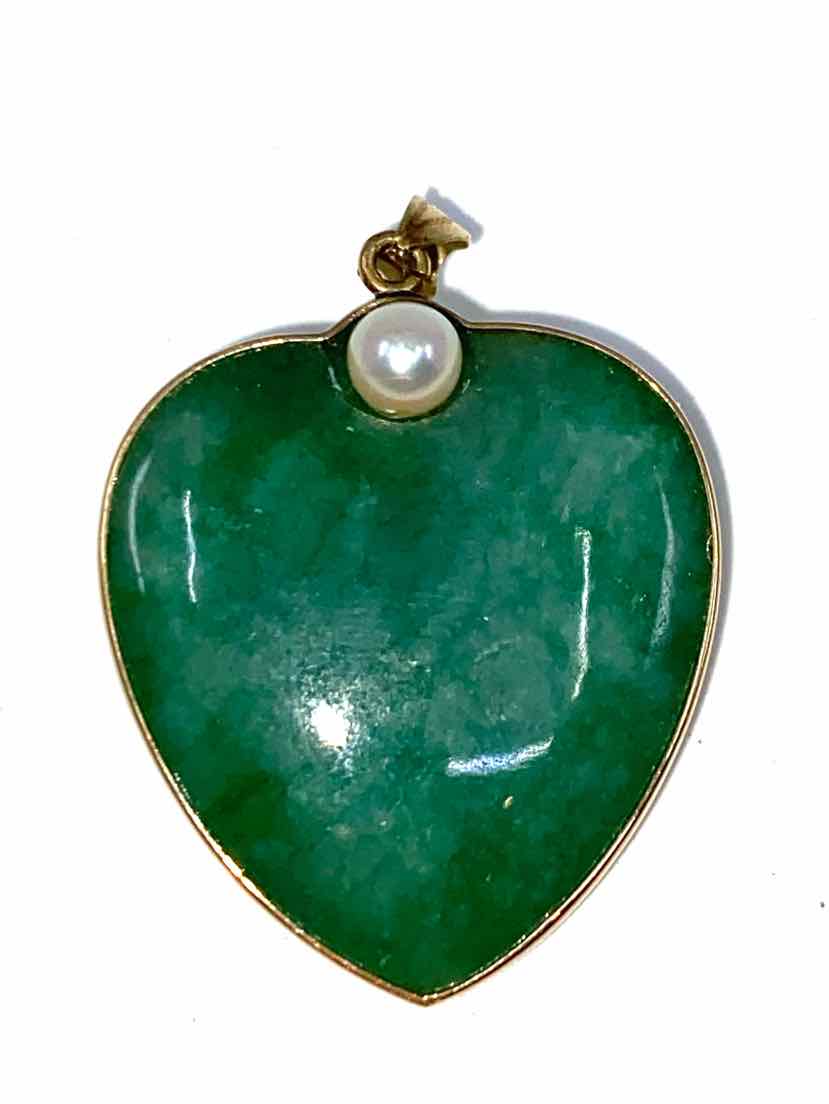 14K Jade Pendant