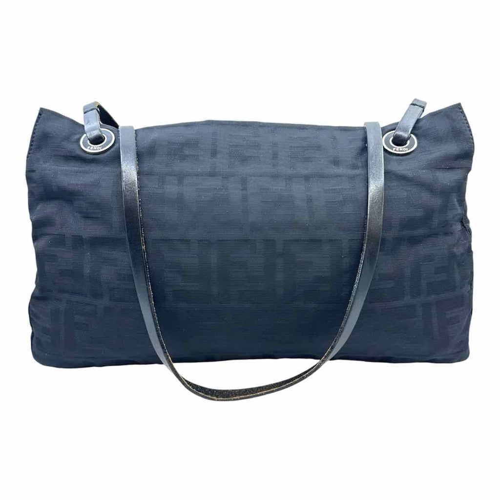 FENDI Black Canvas Monogram Handbag