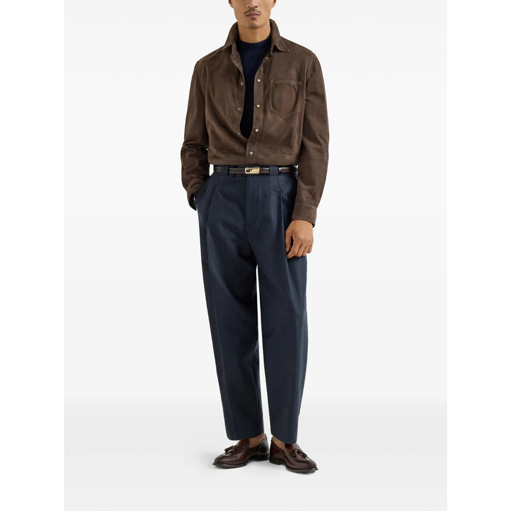 Leather Shirt Brunello Cucinelli