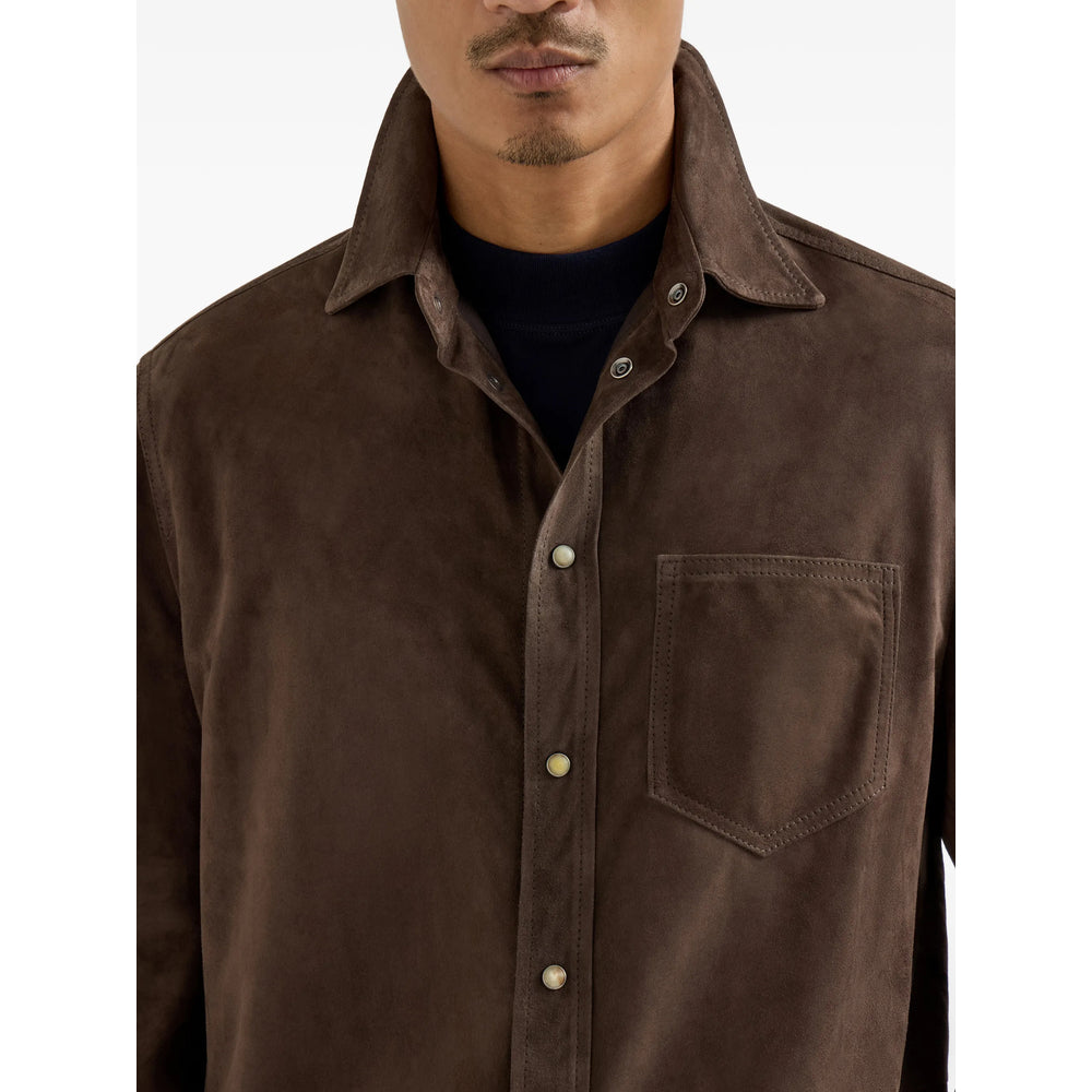 Leather Shirt Brunello Cucinelli