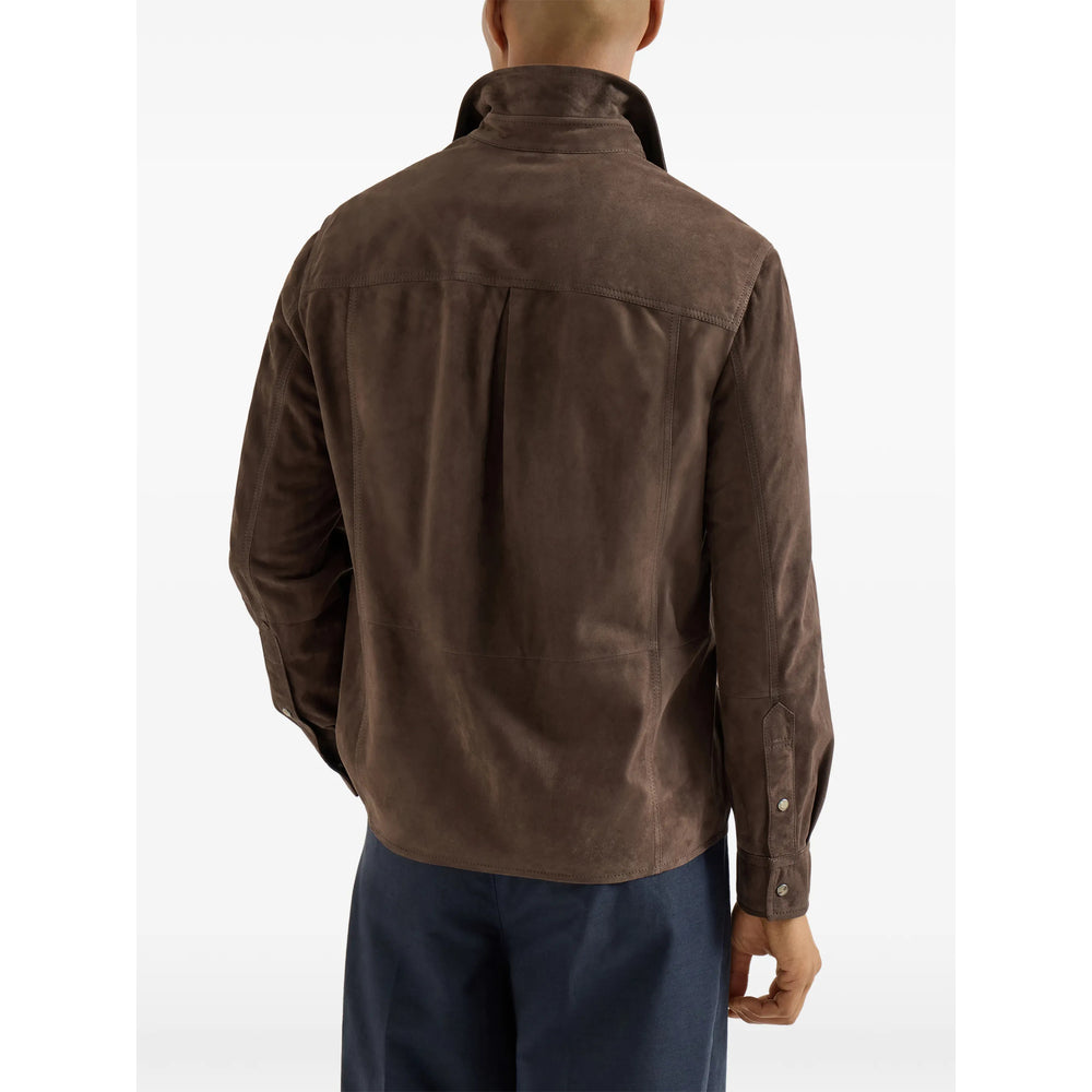 Leather Shirt Brunello Cucinelli