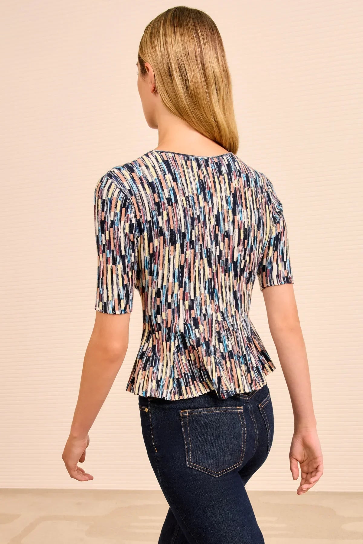 Ulla Johnson Samira Mulitcolor Short Sleeve Top