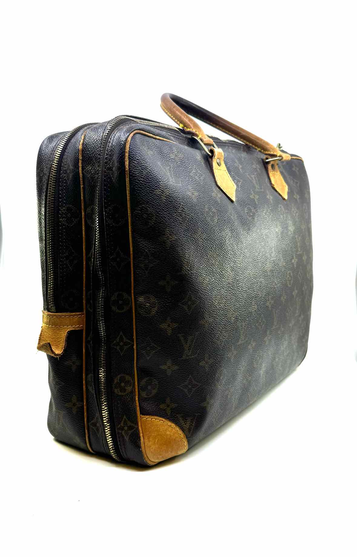 LOUIS VUITTON BROWN & BEIGE Coated canvas Monogram Briefcase