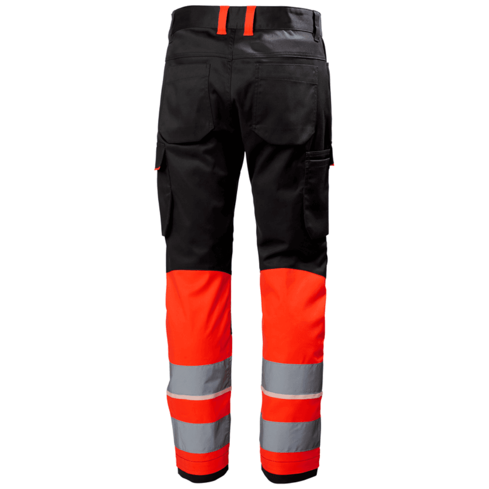 Helly Hansen 77515 UC-ME Service Pants, Class 1 HI VIS RED/EBONY / C54 - 38" Waist - 33" Leg