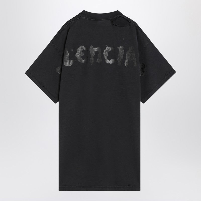 T-Shirt Over Painted Black In Vintage Jersey