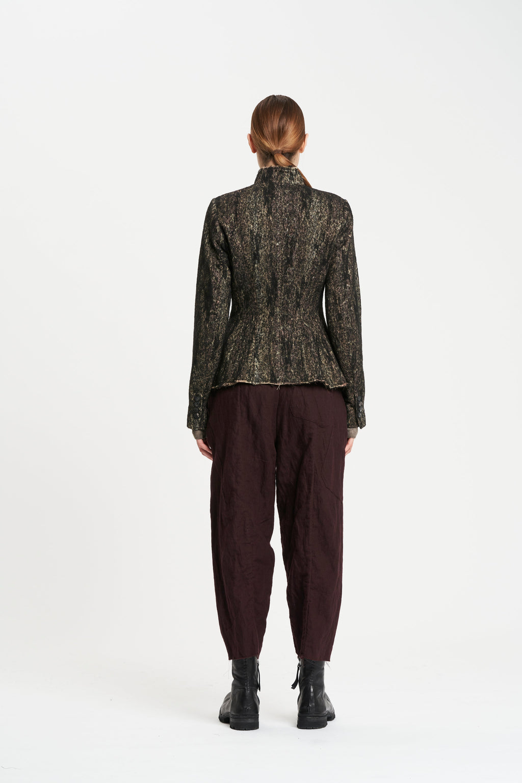 Masnada Painted Stand up collar jacket