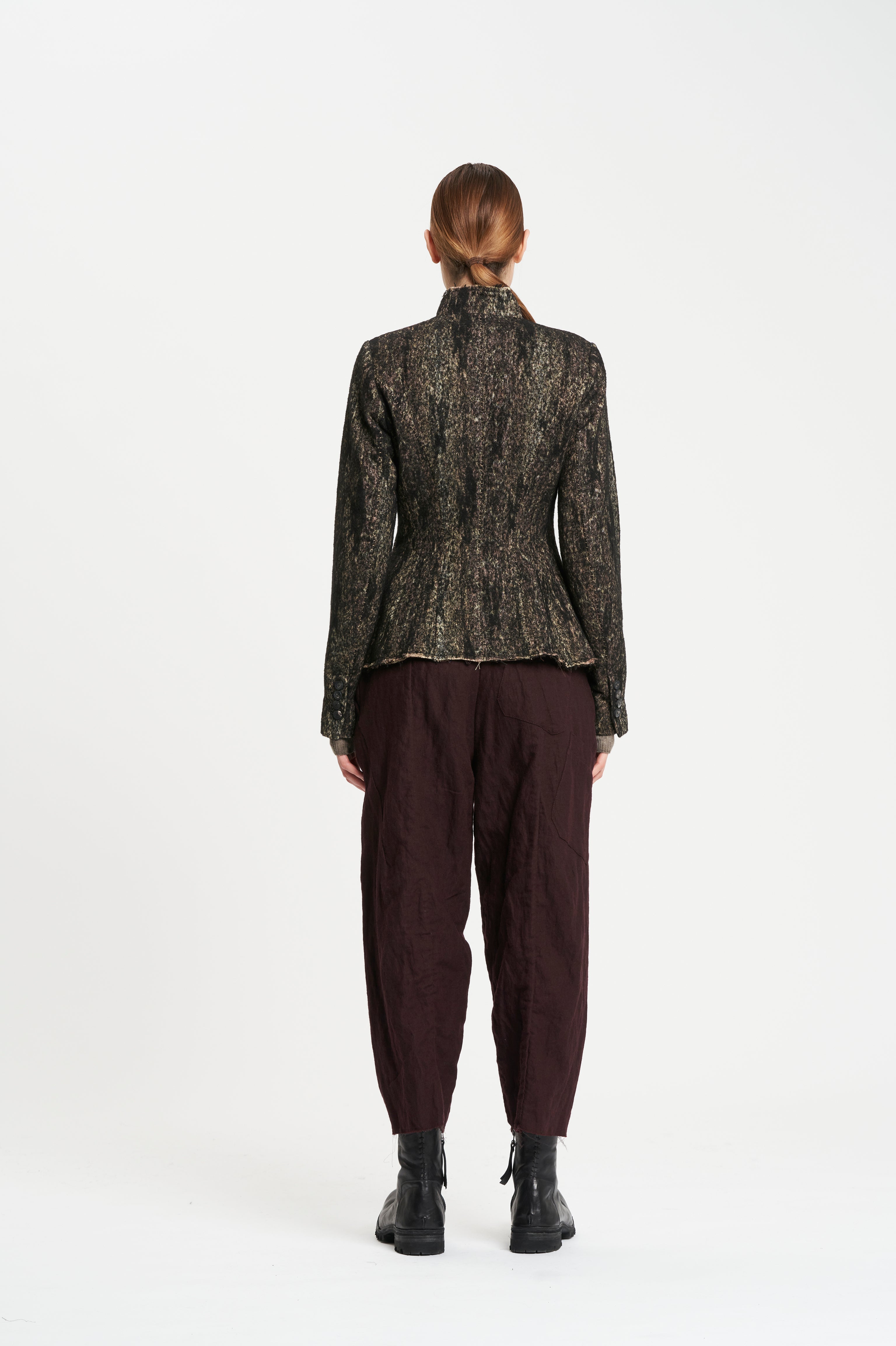 Masnada Painted Stand up collar jacket