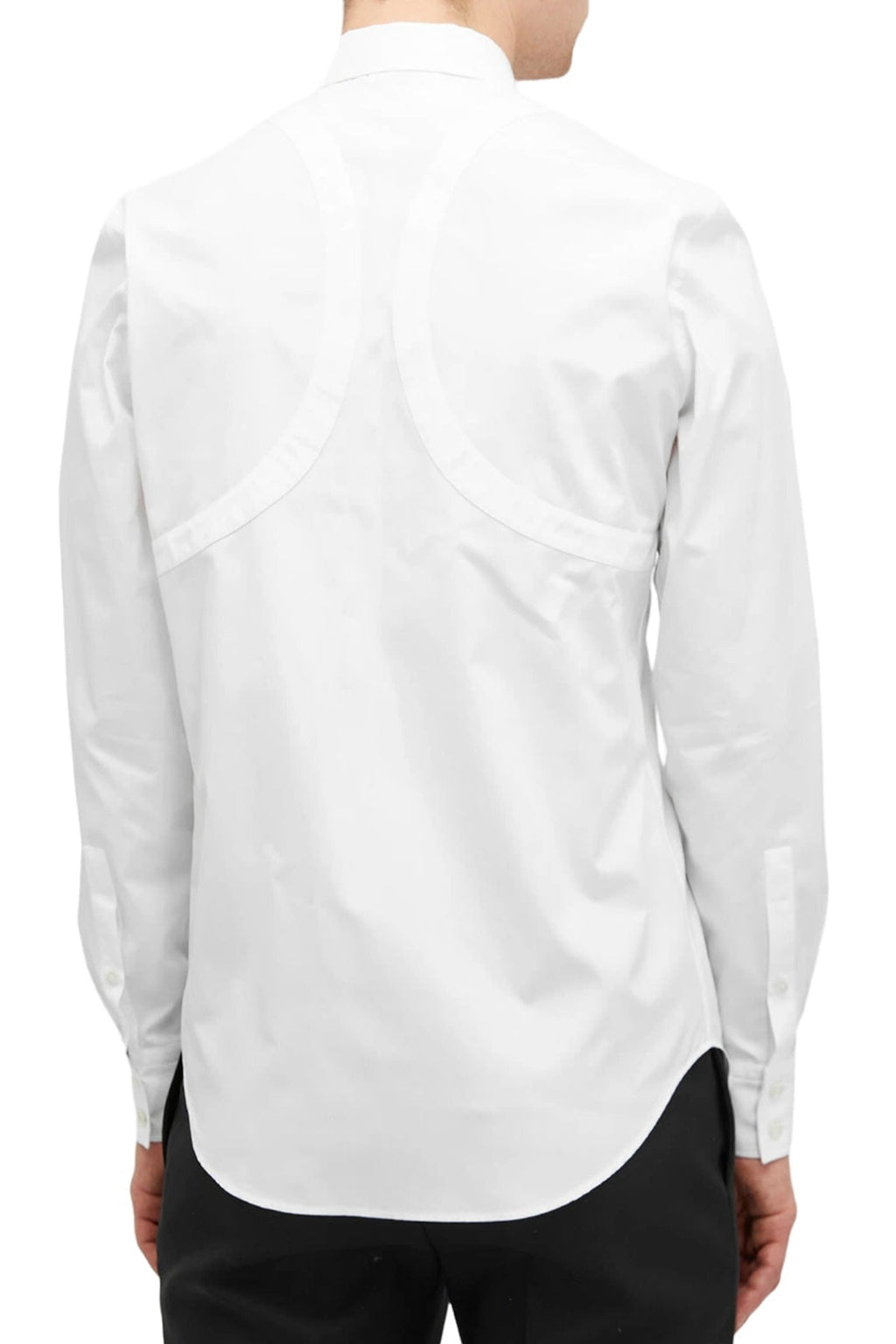 BUCKLE-DETAILED BUTTONED POPLIN SHIRT