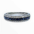 14K Sapphire Diamond Ring