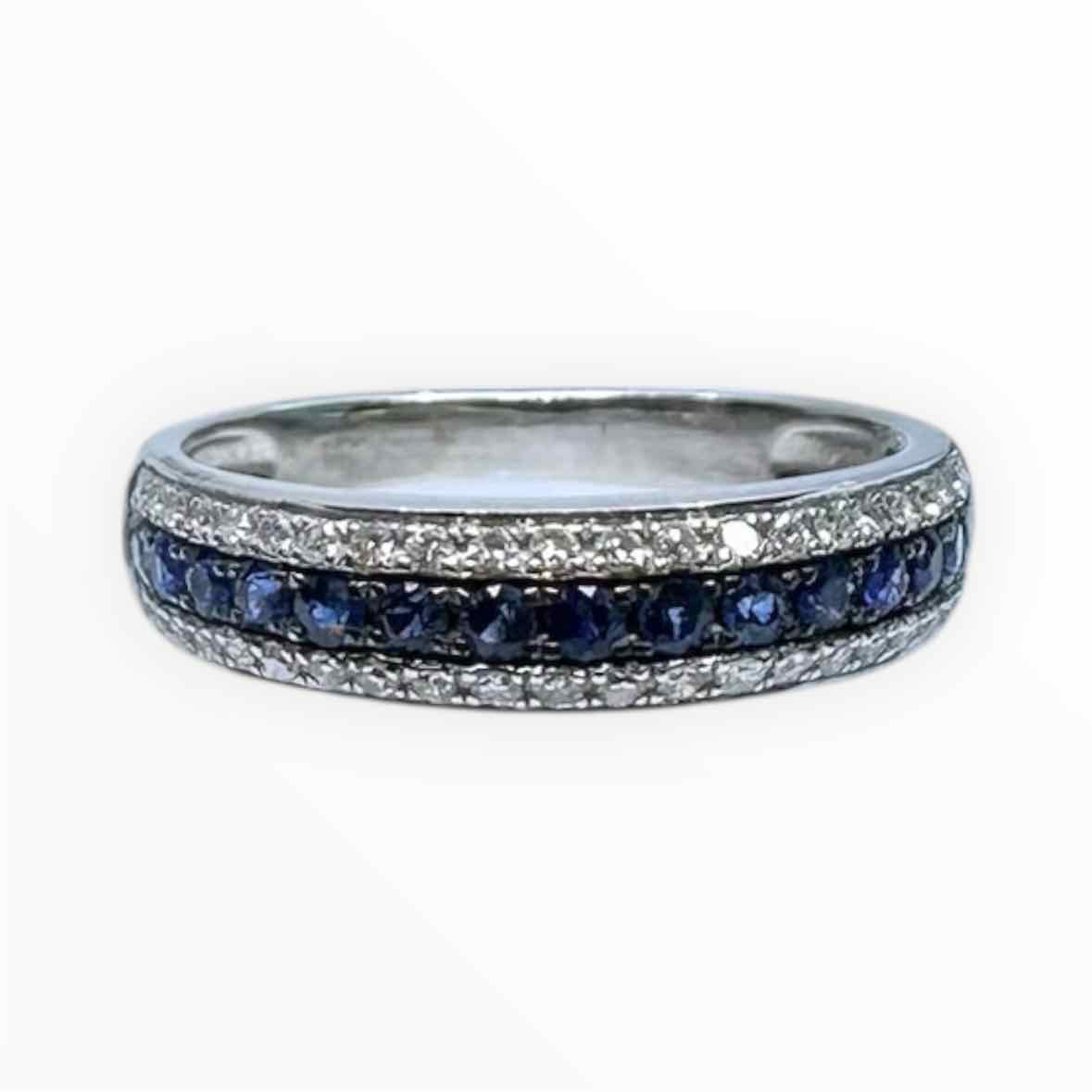 14K Sapphire Diamond Ring