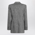 Double-breasted jacket in natté wool bouclé