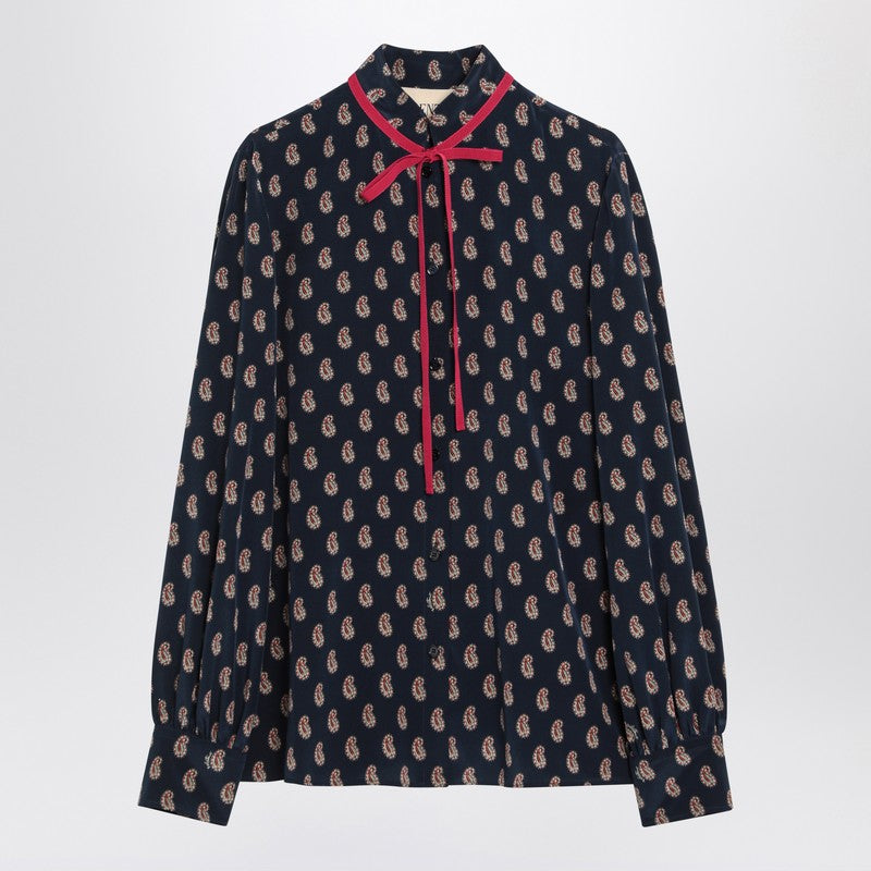 Silk shirt with Paisley print