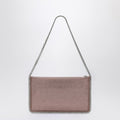 Dusty Pink Wallet Bag With Chain And Strass