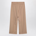 Camel-coloured wool trousers