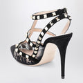 High black Rockstud lace pumps